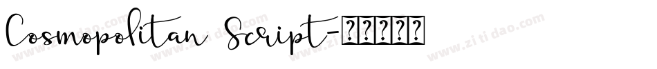 Cosmopolitan Script字体转换